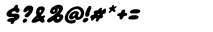 Giggle Drop Slanted Font OTHER CHARS