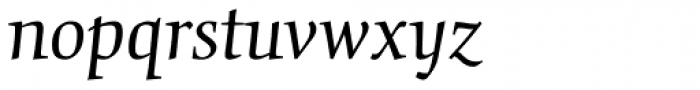 Gilgamesh Std Book Italic Font LOWERCASE