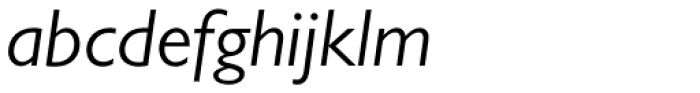 Gill Sans Pro Book Italic Font LOWERCASE