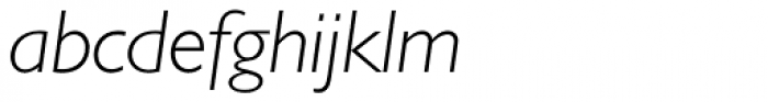Gill Sans Pro Light Italic Font LOWERCASE