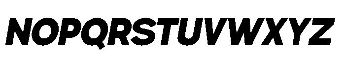 Gillune Extrabold Italic Font UPPERCASE
