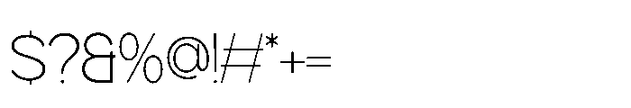 Gillune Extralight Font OTHER CHARS