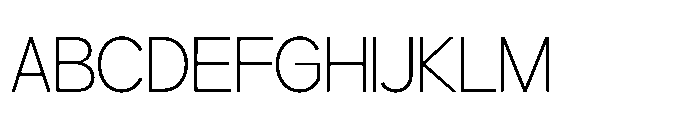 Gillune Extralight Font UPPERCASE