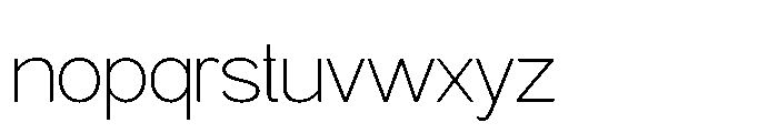 Gillune Extralight Font LOWERCASE