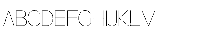 Gillune Thin Font UPPERCASE