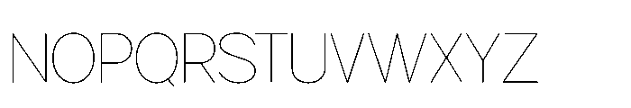 Gillune Thin Font UPPERCASE