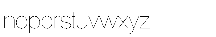 Gillune Thin Font LOWERCASE