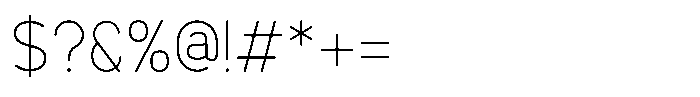 Gilox Light Font OTHER CHARS