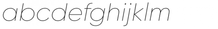 Gilroy Thin Italic Font LOWERCASE