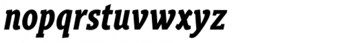 Gimbal Egyptian Compressed Bold Italic Font LOWERCASE