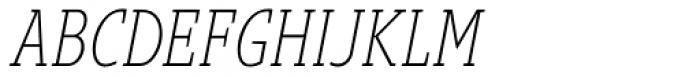 Gimbal Egyptian Compressed Light Italic Font UPPERCASE