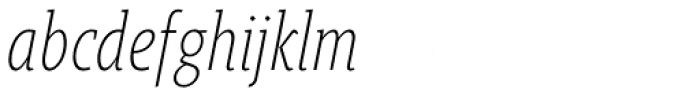 Gimbal Egyptian Compressed Light Italic Font LOWERCASE