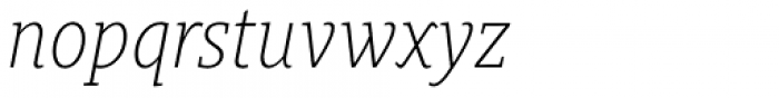 Gimbal Egyptian Condensed Light Italic Font LOWERCASE