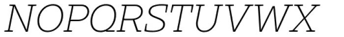 Gimbal Egyptian Extended Light Italic Font UPPERCASE