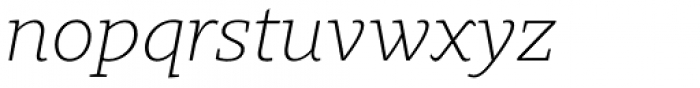 Gimbal Egyptian Extended Light Italic Font LOWERCASE