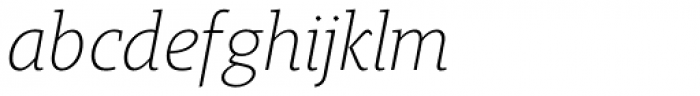 Gimbal Egyptian Light Italic Font LOWERCASE