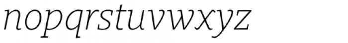 Gimbal Egyptian Light Italic Font LOWERCASE
