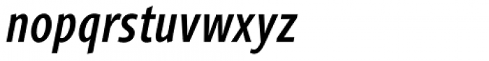Gimbal Grotesque Compressed Medium Italic Font LOWERCASE