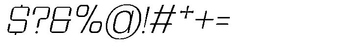 Gimora Thin Italic Font OTHER CHARS