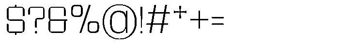 Gimora Thin Font OTHER CHARS