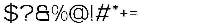Giner Modern Extralight Font OTHER CHARS