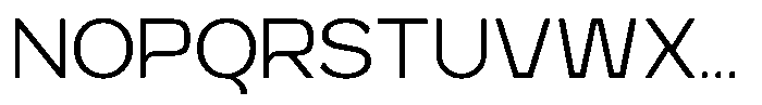 Giner Modern Extralight Font UPPERCASE