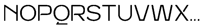Giner Modern Extralight Font LOWERCASE