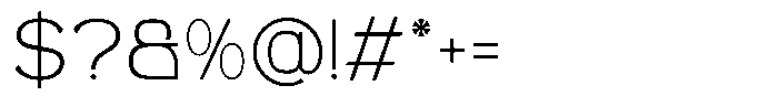 Giner Modern Thin Font OTHER CHARS