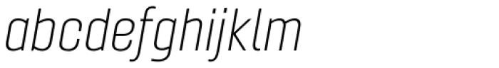 Gineso Normal Thin Italic Font LOWERCASE