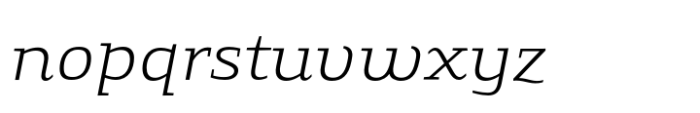 Gingar ExtraLight Italic Font LOWERCASE