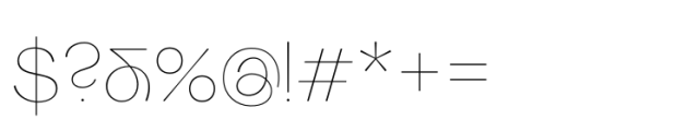 Gingersans Extra Thin Font OTHER CHARS