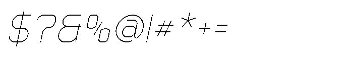 Ginovra Extra Light Italic Font OTHER CHARS