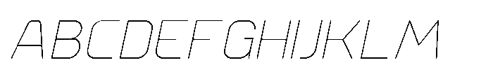 Ginovra Rounded Extra Light Italic Font UPPERCASE