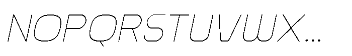 Ginovra Rounded Extra Light Italic Font UPPERCASE