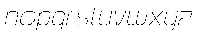 Ginovra Rounded Extra Light Italic Font LOWERCASE