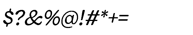 Giorgia Light Italic Font OTHER CHARS