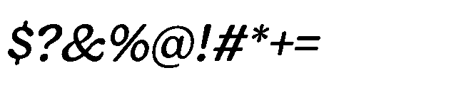 Giorgia Regular Italic Font OTHER CHARS