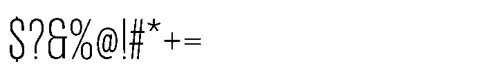 Giraffi Condensed Light Font OTHER CHARS