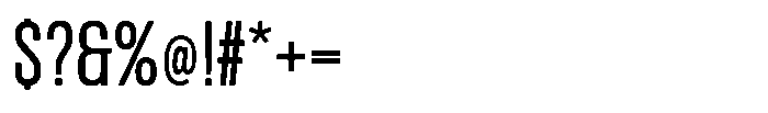 Giraffi Condensed Medium Font OTHER CHARS