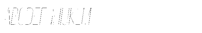 Giraffi Condensed Thin Italic Font UPPERCASE