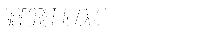 Giraffi Condensed Thin Italic Font UPPERCASE
