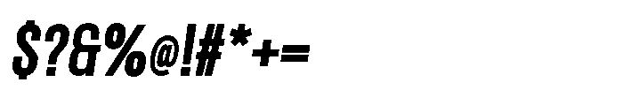 Giraffi Condensed Ultra Bold Italic Font OTHER CHARS