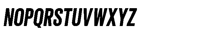 Giraffi Condensed Ultra Bold Italic Font UPPERCASE