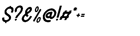 Girdale Italic Font OTHER CHARS