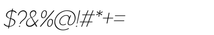 Giriton Extra Light Oblique Font OTHER CHARS