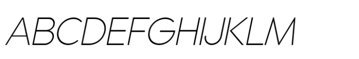 Giriton Extra Light Oblique Font UPPERCASE