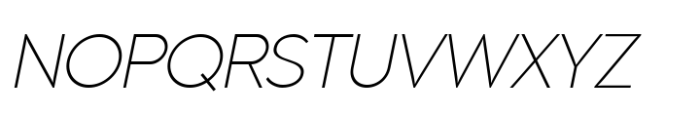 Giriton Extra Light Oblique Font UPPERCASE