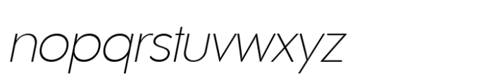 Giriton Extra Light Oblique Font LOWERCASE
