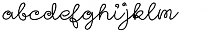 Girl Script Font LOWERCASE