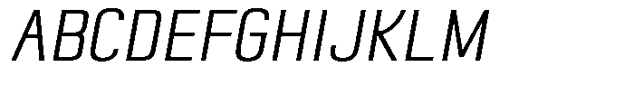 Giselax Light Semi Expanded Slanted Font UPPERCASE